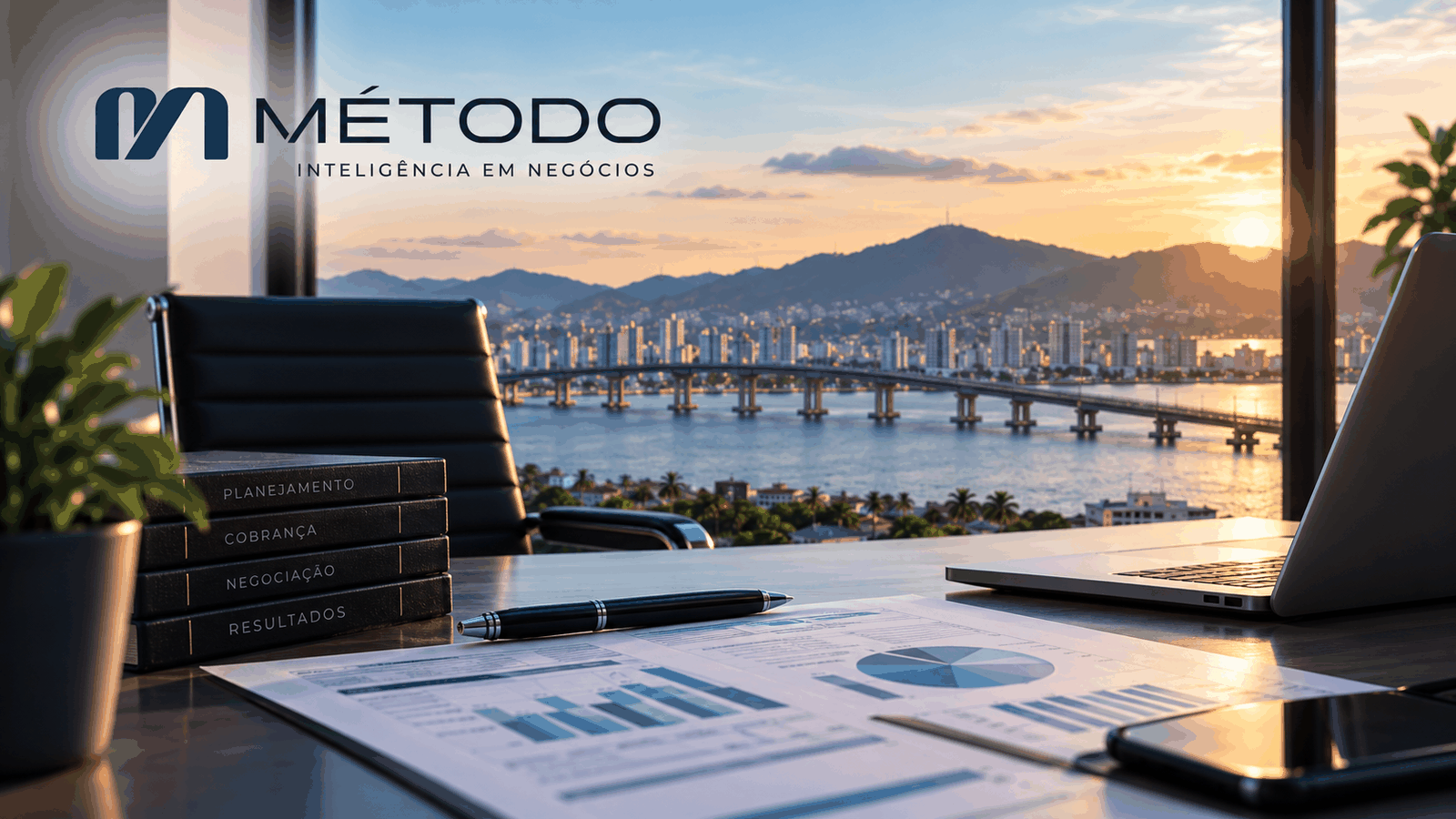 Escritório de cobrança com planejamento, negociação e indicadores financeiros